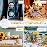 Sous-verres et tapis en céramique écologiques en gros avec impression par sublimation – Super absorbants et doux, 6,5 cm, pour bière et boissons