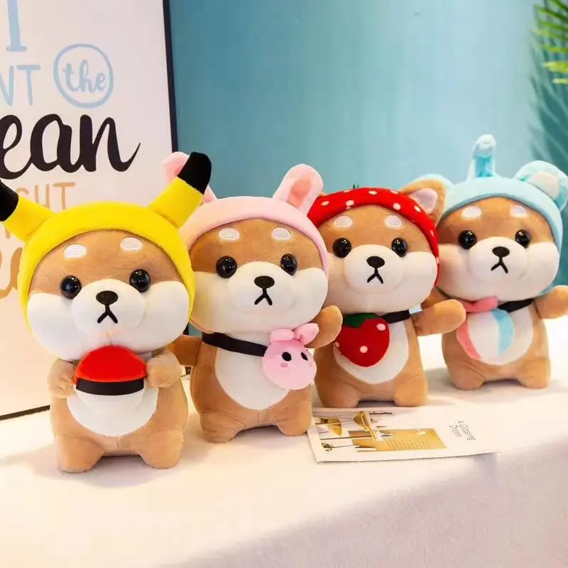 Penjualan laris grosir boneka binatang corgi mainan anak anjing lucu kartun