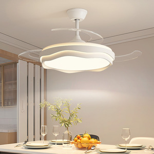 Modern LED <b>Ceiling</b> Fan <b>Light</b> Round Halo Pendant Fan Lamp for Dining Room Bedroom <b>Ceiling</b> Mounted - Product Image 3