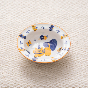 Shuo Ni Çevre Dostu Klasik Kore Modern Sert Seramik Evcil Hayvan Mama Kabı Köpek Mama Kabı Tutucu Jel Dolgulu Yuvarlak Tüm Mevsimler İçin Uygun - Product Image 6