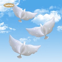 Ballon en aluminium mylar, oiseau blanc de la paix 23 cm, grands ballons à hélium, pour la saint-valentin, pour décoration de mariage