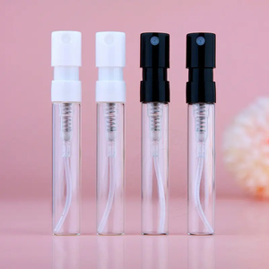 Wholesale Small Test Perfume <b>Bottle</b> 1ml 2ml <b>Empty</b> Glass Mini Essential Oil Sample <b>Bottle</b> Pump Sprayer Screen Printed Gold - Product Image 1