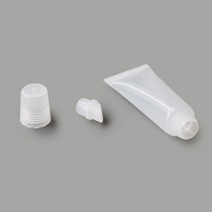 Tubo Cosmético de Plástico Transparente de 5ml 8ml 10ml 15ml con Tapa de Rosca y Apertura Inclinada para Bálsamo Labial y Brillo Labial - Product Image 3