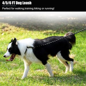 Ready Stock Luxury Nylon Reflective Dog Leash Custom Medium Large Dogs Strong <b>Pulling</b> Force Fashion Adjustable Solid Free - Product Image 5