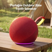 Altavoz Portátil Bluetooth Impermeable para Exteriores, con Gancho, Micrófono Incorporado, Bajos Profundos, Emparejamiento TWS, Luz RGB, Compacto, para Teléfono Móvil y Computadora