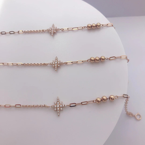 Custom <b>Fashion</b> Jewelry Dainty <b>Bracelet</b> 18k Gold Hexagram Zircon <b>Bracelet</b> for Women - Product Image 6