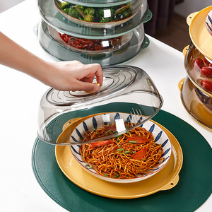 Food Cover Household Kitchen Heat Insulating Transparent With Lid Stackable Round Dustproof Insect Proof Food Grade - Product Image 2