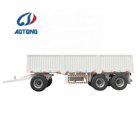 Remorque de transport agricole compacte en acier de 20 pieds avec barre de traction, plateau à parois latérales, capacité de charge maximale de 40 tonnes