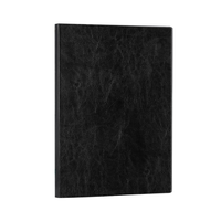Carnet de notes ligné A5 en cuir PU noir avec stylo, cadeau promotionnel pas cher, logo personnalisé
