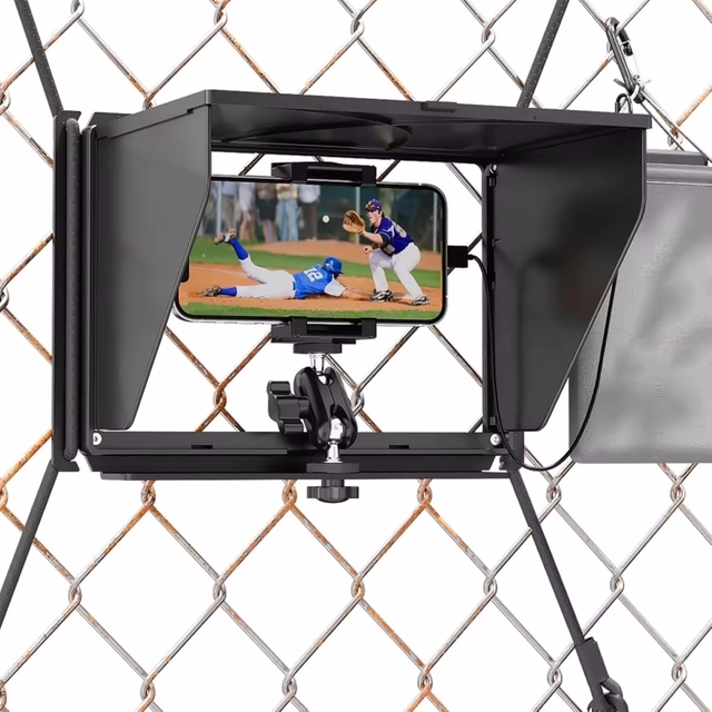 Chain Link Fence Camera Mount Sun Hood Weatherproof Stainless Steel Phone Holder Clamp (2/3/4/6/9 Inch) for Sports Game