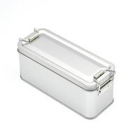 Fournisseur direct d'usine, boîte alimentaire en fer blanc 150x60x60mm / boîte à biscuits, faible MOQ, vendue par carton, boîte en métal de qualité alimentaire