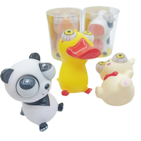 Jouets en plastique en forme de canard en caoutchouc, jouets doux pour animaux, yeux qui sortent, panda mignon, jouet anti-stress, jouets de décompression, balle à presser