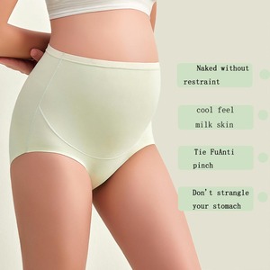 YIYI Pantaloncini Premaman a Vita Alta Taglie Forti, Senza Cuciture, Antibatterici, Elasticizzati e Morbidi, Mutandine Premaman - Product Image 3