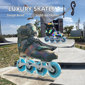 <span class=keywords><strong>Pattini</strong></span> in Linea Freestyle Avanzati in Fibra di Carbonio Luminosa con Ruote Lampeggianti Avanzate - Product Image 3