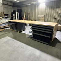 Bureau de bureau en bois personnalisable en gros avec tiroirs en marbre pour les présentoirs de magasins de matériaux de construction