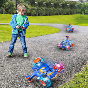 Coche RC Todoterreno con <span class=keywords><strong>Control</strong></span> Remoto de 2.4G, Rotación de 360 Grados, Camión Volquete de Acrobacias, Juguete de 5 Canales con Alcance de 50M, Listo para Usar - Product Image 4