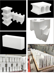 Hình dạng tùy chỉnh đúc sẵn gạch Corundum Trắng 1800 ° C ổn định hợp nhất đúc Corundum gạch cắt bể thủy tinh tái tạo Nhà cung cấp - Product Image 6