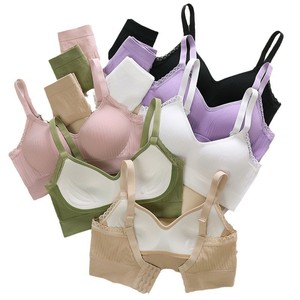 Reggiseno da donna senza cuciture di <span class=keywords><strong>alta</strong></span> qualità comoda biancheria intima di grandi dimensioni alla <span class=keywords><strong>moda</strong></span> con Logo su supporto senza fili per adolescenti - Product Image 5