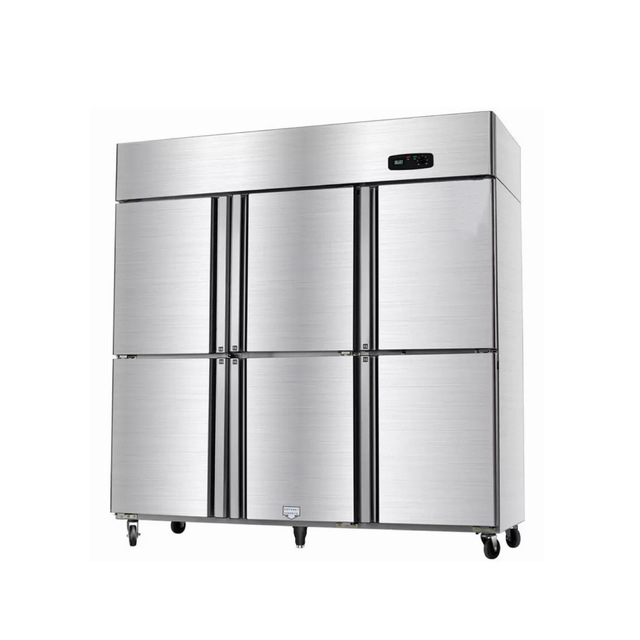 Factory Price 6-Door Stainless Steel Energy Saving Fridge Commercial Household Freezer for Hotel Restaurant Kitchen