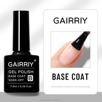 Vernis à ongles en gel UV de haute qualité, translucide, longue tenue, 7,5 ml, avec logo OEM, couche de finition, couche de base, gel fonctionnel