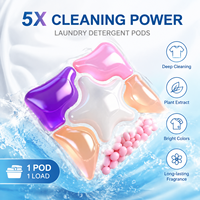 Megawash OEM ODM Tout-en-un : Capsules de lessive concentrées pour éliminer les taches tenaces, gelée en boule jetable, parfum fruité, détergent pour vêtements