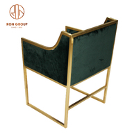 Chaises de mariage en velours vert foncé, mobilier de salle à manger de Banquet de Restaurant d'hôtel de jardin en plein air