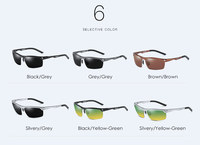 Lunettes de soleil polarisées ovales en métal pour hommes, idéales pour le cyclisme en extérieur, la conduite et la vision nocturne - Vente en gros 8550