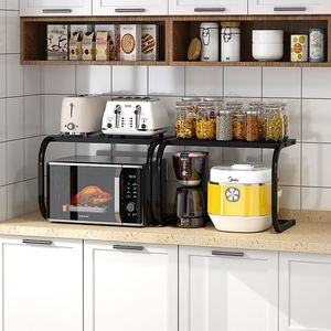 Encimera retráctil personalizada de acero al carbono de una sola capa, <span class=keywords><strong>estante</strong></span> <span class=keywords><strong>para</strong></span> <span class=keywords><strong>horno</strong></span> <span class=keywords><strong>microondas</strong></span>, <span class=keywords><strong>estante</strong></span> de almacenamiento con ganchos <span class=keywords><strong>para</strong></span> cocina, cuchillo - Product Image 4