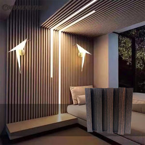 Goodson — Grille fustisée moderne <span class=keywords><strong>Mdf</strong></span>, panneau mural 3D en bois étanche pour maison intérieure - Product Image 5