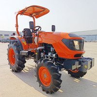Tracteur agricole lourd Dongfanghong LX904 90HP à quatre roues motrices avec cabine pour labour profond