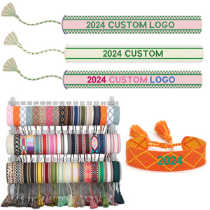Bracelet d'<span class=keywords><strong>amitié</strong></span> personnalisé avec <span class=keywords><strong>texte</strong></span>/logo brodé à la main pour mariage bijoux de vacances - Product Image 2