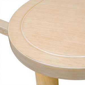 Round <b>Solid</b> <b>Wood</b> Dining <b>Table</b> Anti-Bump For Elderly Living Room Furniture - Product Image 2