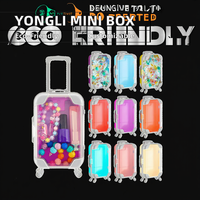 Yongli personnalisé conteneur de bonbons Mini valise boîte-cadeau pour cils en plastique recyclable pour les faveurs de fête ou les cadeaux de boîte vide