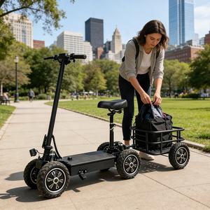 Scooter électrique pliable à 4 roues pour personnes âgées, 800/1000/1200/1500w, sac de golf inclus - Product Image 4