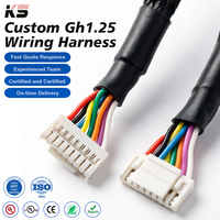 كابل محول طرفي مخصص بـ 8 دبابيس وخطوة GH1.25 مع غلاف PVC وموصلات نحاسية للتطبيقات الإلكترونية
