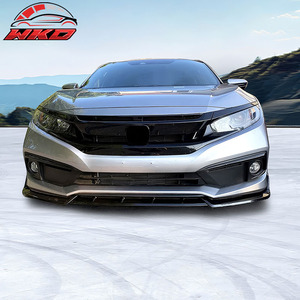 เหมาะสำหรับ Honda Civic Sedan ปี 19-21 ชุดแต่ง IKON สไตล์ลิ้นกันชนหน้า สีดำเงา - Product Image 2