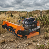 Débroussailleuse forestière télécommandée diesel en Europe 27 CV sur chenilles pour pentes montagneuses, vergers, débroussaillage et défrichage des zones brûlées