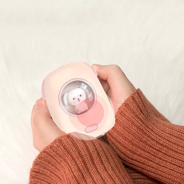 Pink Cute Mini Portable Charger Hand Warmer Type C 10000 Mah Power Bank for Phone Fast Charging