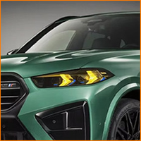 Phares LED laser adaptatifs pour BMW X5 G05 (2019-2026) avec feux de jour et clignotants, boîtier noir, mise à niveau LCI