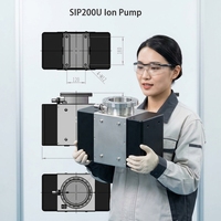 Pompa Ion Dioda SIP200U Pompa Sputter Bebas Oli Vakum Ultra Tinggi Flensa CF50 untuk Sistem Vakum