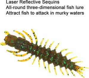 Leurres <span class=keywords><strong>de</strong></span> pêche Eupheng 2"/3" Hellgrammite, super réalistes, en plastique souple, pour jigging et drop shot, pack <span class=keywords><strong>de</strong></span> 20/12. - Product Image 4