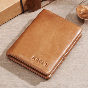 Billetera <span class=keywords><strong>de</strong></span> cuero genuino para hombre, tarjetero <span class=keywords><strong>de</strong></span> alta calidad, suave, a la moda, venta al por mayor - Product Image 3
