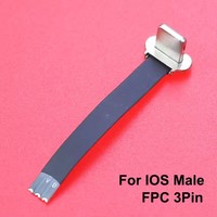 Conector Micro USB Tipo C FPC de 2 y 3 pines con resistencia R1, cable plano flexible macho, cable de carga rápida, extensión de cable para teléfono