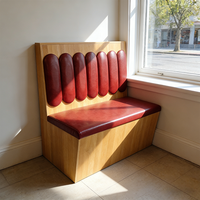 Meubles de restaurant modernes, personnalisés, durables, écologiques, canapé en cuir, banquette, table en bois, chaise de café, hôtel
