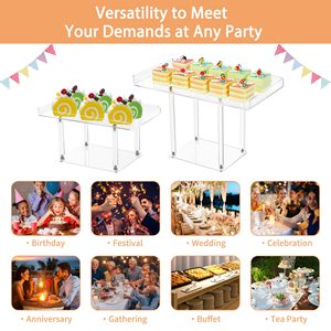 Grosir Pabrik 3 Paket Set <span class=keywords><strong>Display</strong></span> Kue Kering Akrilik Lepas Pasang Ramah Lingkungan Modern untuk Wisuda Pernikahan Pesta - Product Image 6