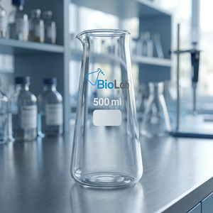 Vaso de precipitados Phillips con boquilla, para medición, contención, mezcla y descontaminación, cristalería de laboratorio, 500 mL - Product Image 2