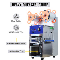 Machine à Sceller les Gobelets Automatique Semi-Automatique de Haute Qualité pour Boba et Jus, Tailles Mini et Petites : 98mm, 95mm, 90mm, 75mm, 60mm