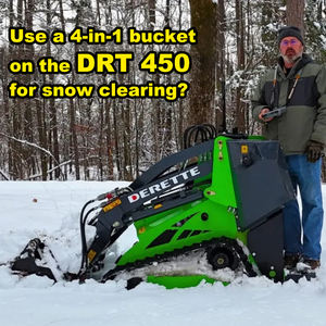 Derette CE EPA mesin kuat bersertifikasi, untuk dudukan kompak DRT450 Mini Skid Steer <span class=keywords><strong>Loader</strong></span> dengan ember empat dalam satu - Product Image 2