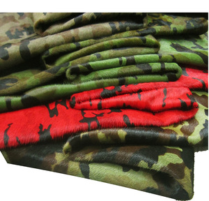 신발 가구 소파 핸드백 수하물 및 의상 의류를위한 진짜 위장 가죽 직물 말 모피 인쇄 - Product Image 3