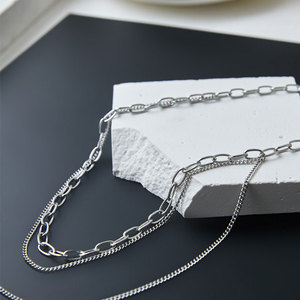 Collar Doble de Acero Inoxidable a Prueba de Agua con Logotipo Personalizado, Antideslustre, a la Moda, para Mujer - Product Image 2